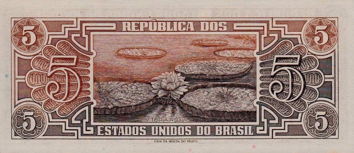 Back of Brazil p166a: 5 Cruzeiros from 1961