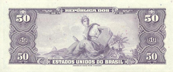 Back of Brazil p169a: 50 Cruzeiros from 1961