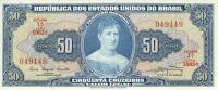 p169a from Brazil: 50 Cruzeiros from 1961
