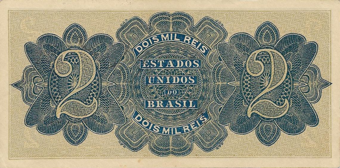 Back of Brazil p16a: 2 Mil Reis from 1921
