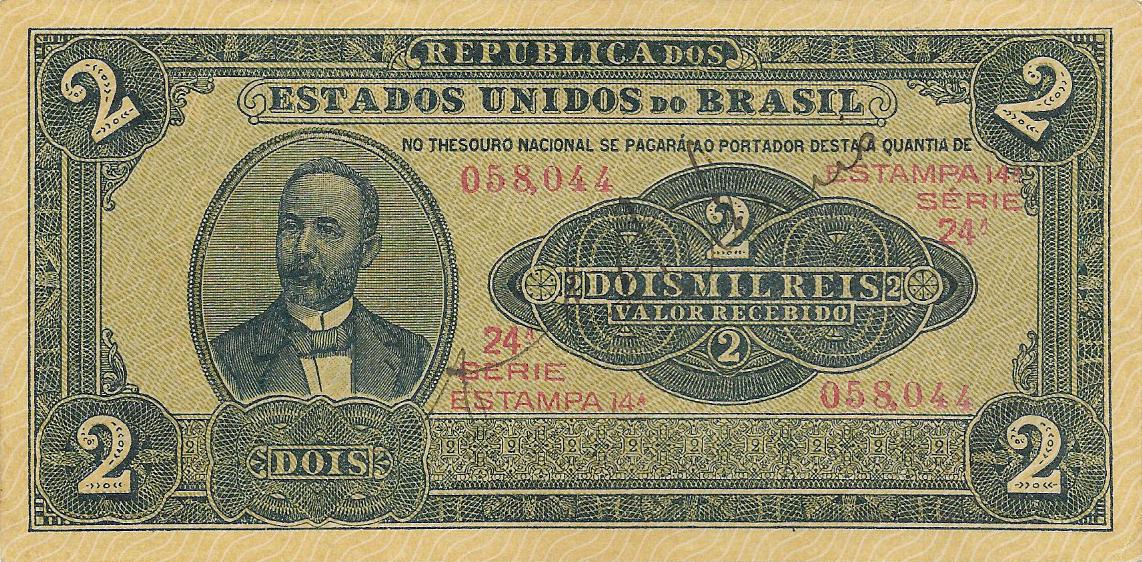 Front of Brazil p16a: 2 Mil Reis from 1921