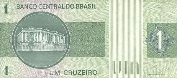 Back of Brazil p191Aa: 1 Cruzeiro from 1972