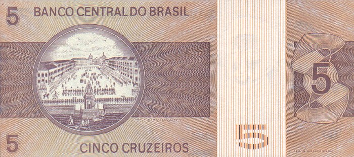 Back of Brazil p192c: 5 Cruzeiros from 1974