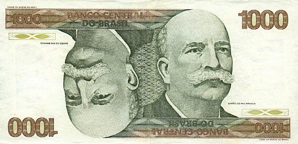 Front of Brazil p197b: 1000 Cruzeiros from 1979