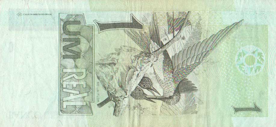 Back of Brazil p243Ab: 1 Real from 1997