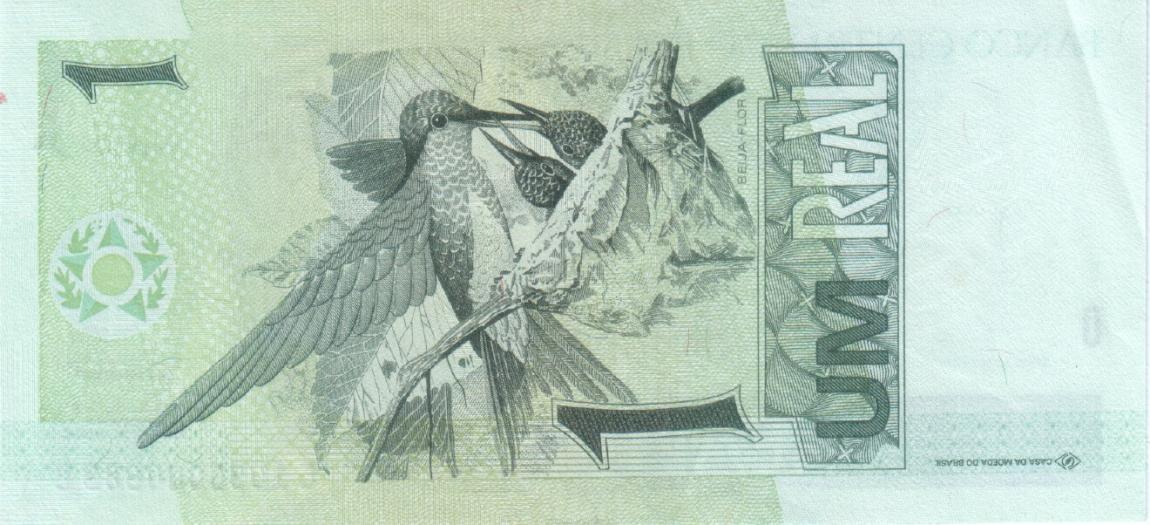 Back of Brazil p243Af: 1 Real from 1997