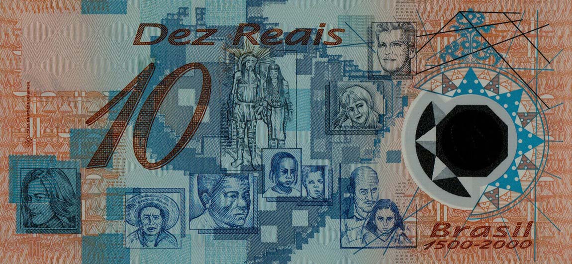 Back of Brazil p248a: 10 Reais from 2000