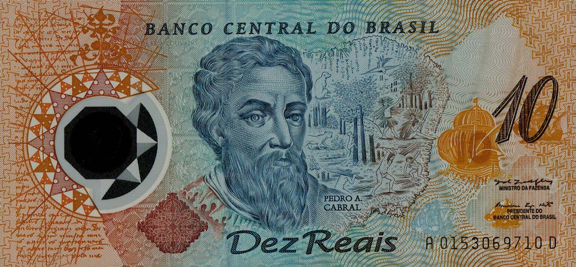 Front of Brazil p248a: 10 Reais from 2000