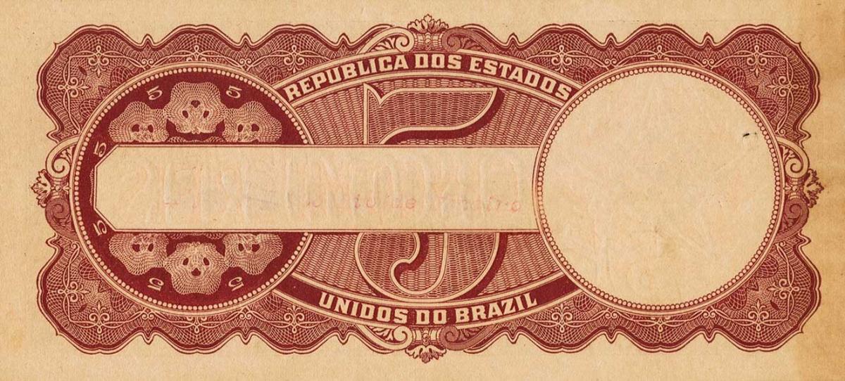 Back of Brazil p25s: 5 Mil Reis from 1918
