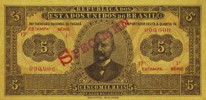 p27s from Brazil: 5 Mil Reis from 1922