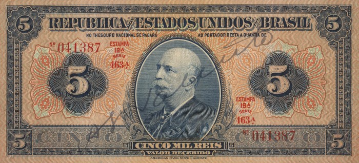 Front of Brazil p29b: 5 Mil Reis from 1925