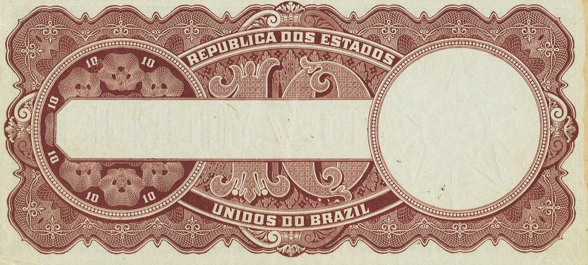 Back of Brazil p35s: 10 Mil Reis from 1914