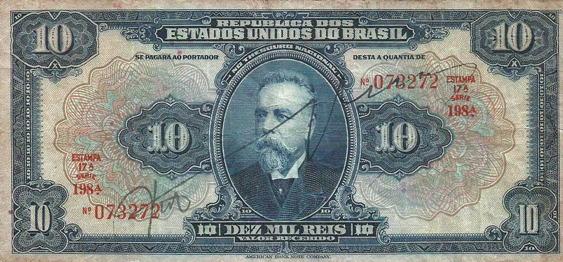 Front of Brazil p39a: 10 Mil Reis from 1925