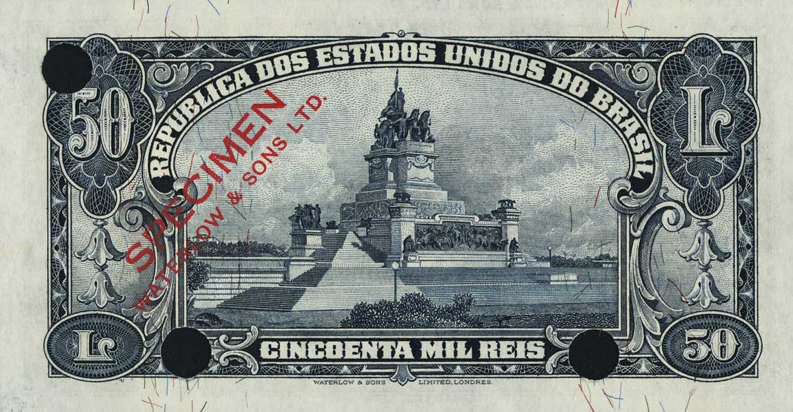 Back of Brazil p59ct: 50 Mil Reis from 1936
