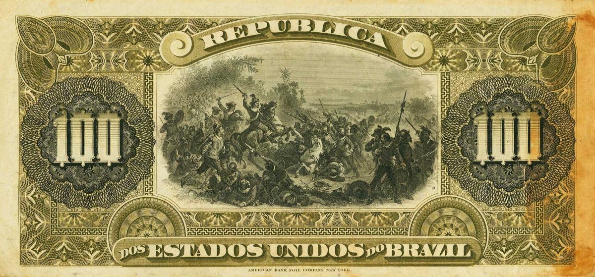 Back of Brazil p60s: 100 Mil Reis from 1892