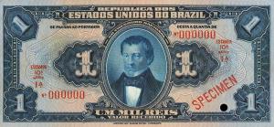 p6s from Brazil: 1 Mil Reis from 1919
