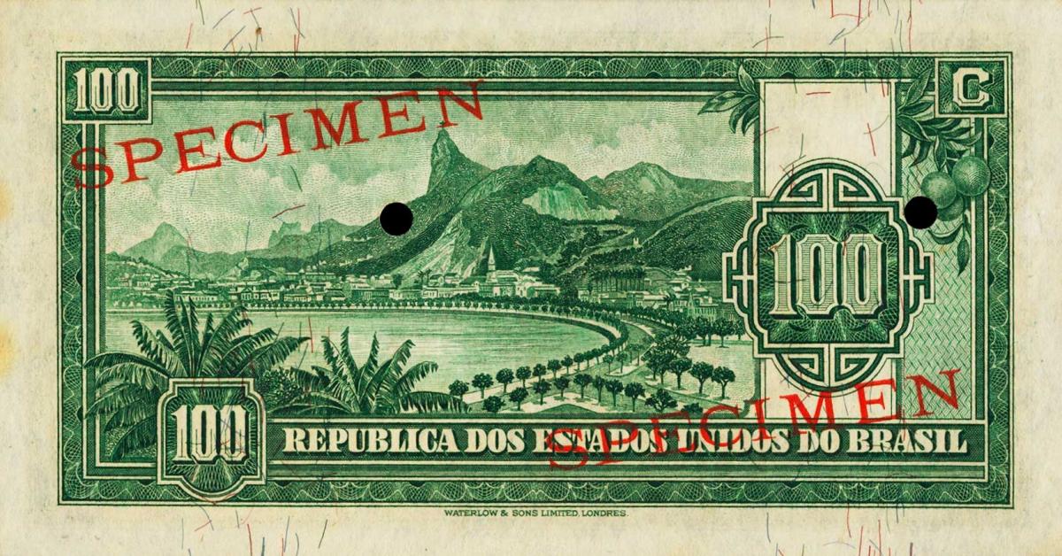 Back of Brazil p71s: 100 Mil Reis from 1936