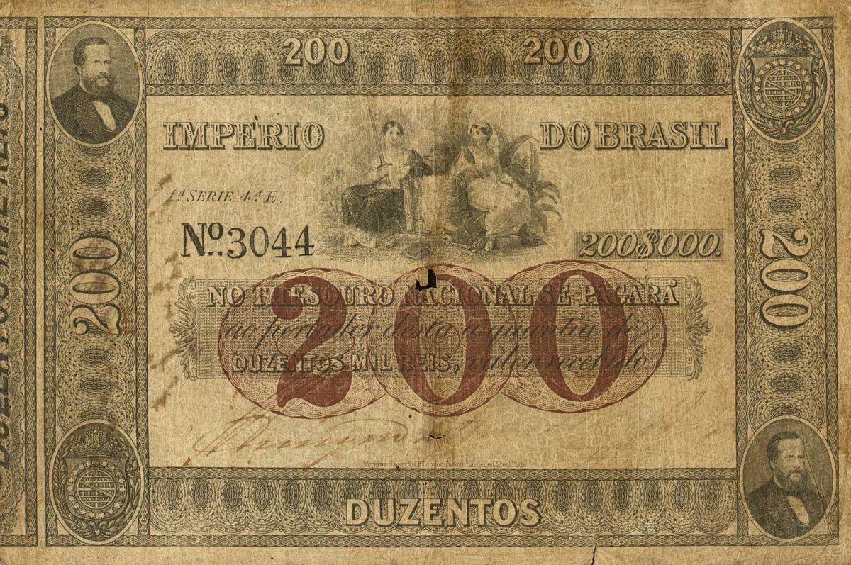 Front of Brazil pA235: 200 Mil Reis from 1852