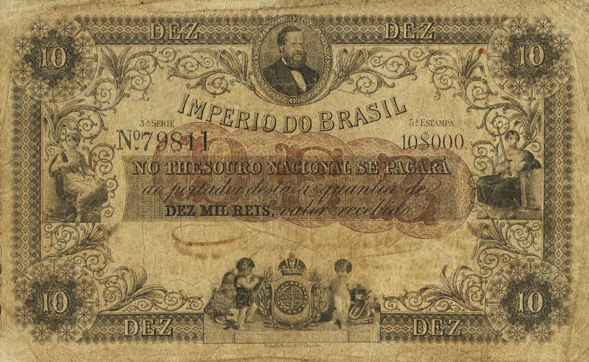 Front of Brazil pA238: 10 Mil Reis from 1860