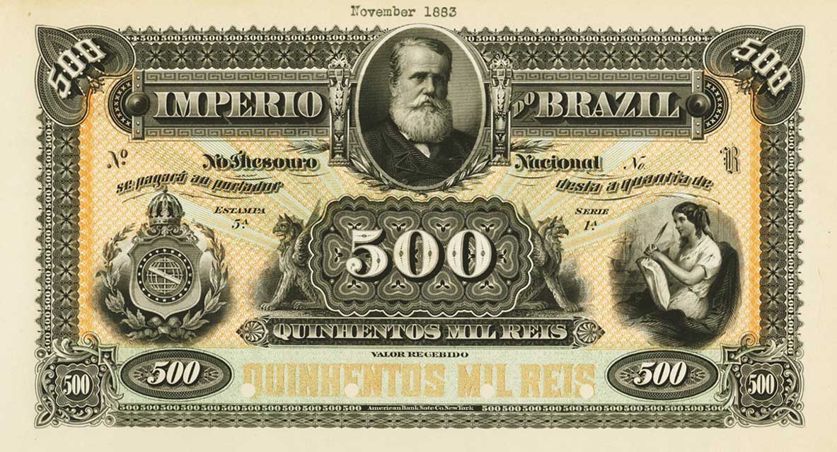 Front of Brazil pA249p: 500 Mil Reis from 1885