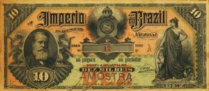 pA262s from Brazil: 10 Mil Reis from 1885