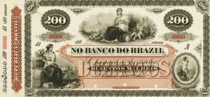 pS527p from Brazil: 200 Mil Reis from 1890