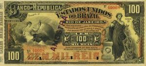 pS648s from Brazil: 100 Mil Reis from 1891