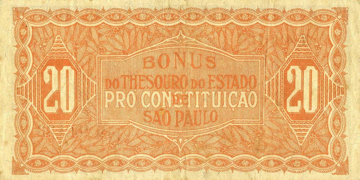Back of Brazil pS863: 20 Mil Reis from 1932