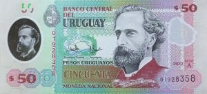 p102a from Uruguay: 50 Pesos Uruguayos from 2020