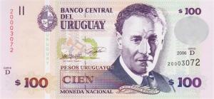 p85A from Uruguay: 100 Pesos Uruguayos from 2006