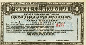 pS161r from Uruguay: 4 Centesimos from 1888