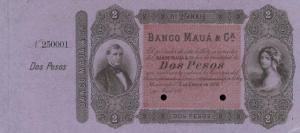 pS314r from Uruguay: 2 Pesos from 1876