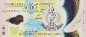 p19 from Vanuatu: 5000 Vatu from 2017