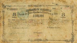 p25 from Venezuela: 8 Reais from 1861