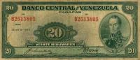 p32a from Venezuela: 20 Bolivares from 1941