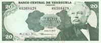 p53b from Venezuela: 20 Bolivares from 1977