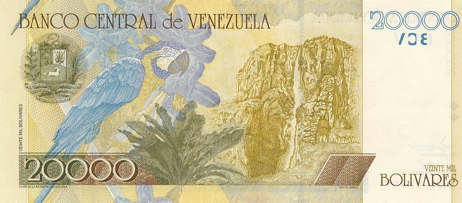 Back of Venezuela p86a: 20000 Bolivares from 2001