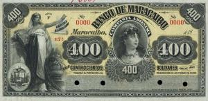 pS222s from Venezuela: 400 Bolivares from 1917