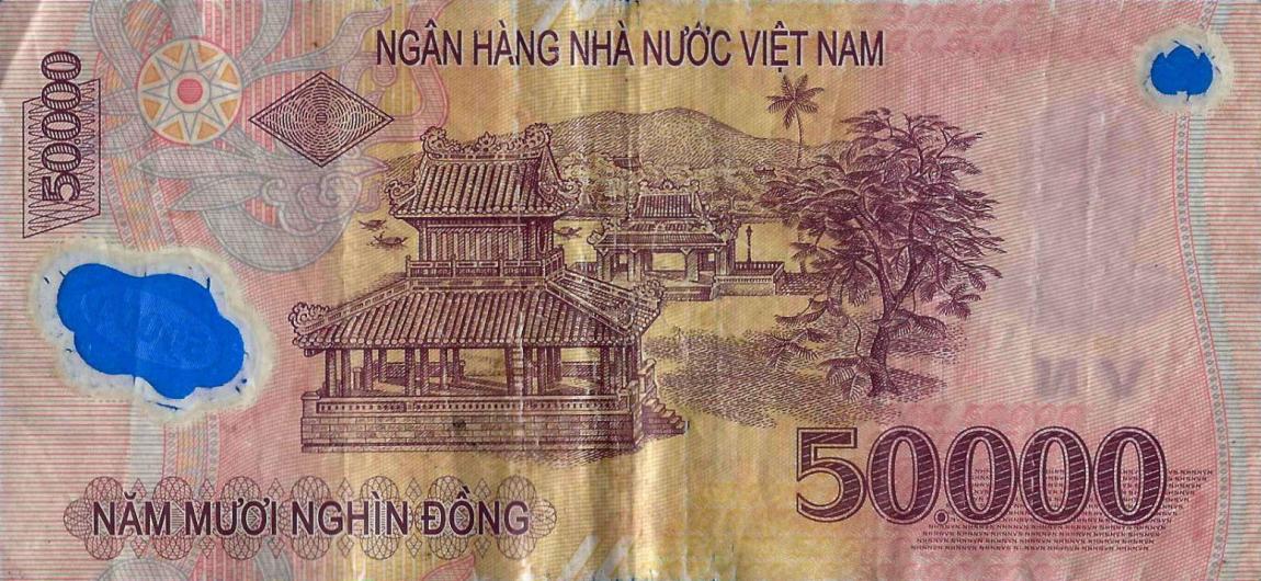 Back of Vietnam p121d: 50000 Dong from 2006