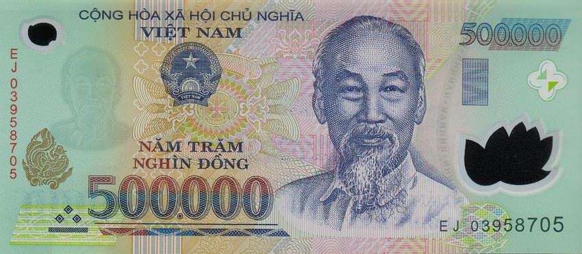 Front of Vietnam p124a: 500000 Dong from 2003
