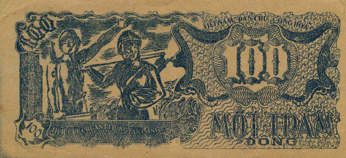 Back of Vietnam p30b: 100 Dong from 1949