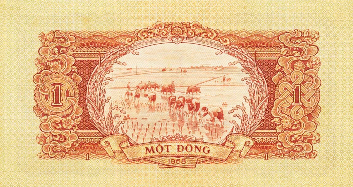 Back of Vietnam p71a: 1 Dong from 1958