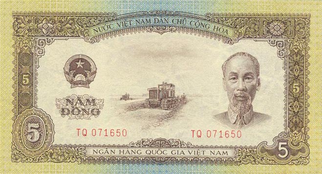 Front of Vietnam p73a: 5 Dong from 1958