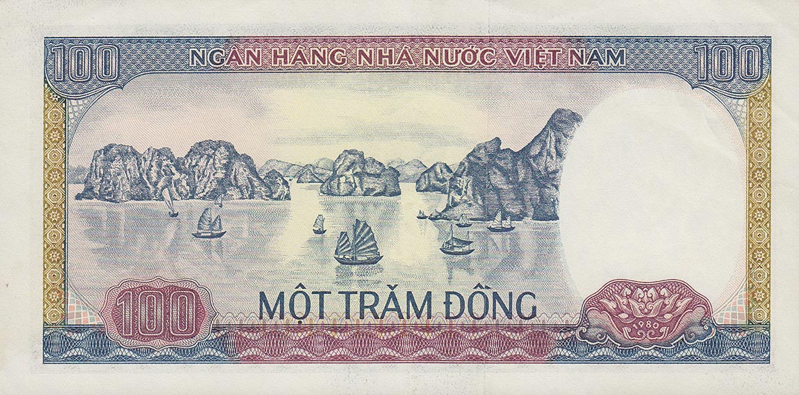 Back of Vietnam p88b: 100 Dong from 1980