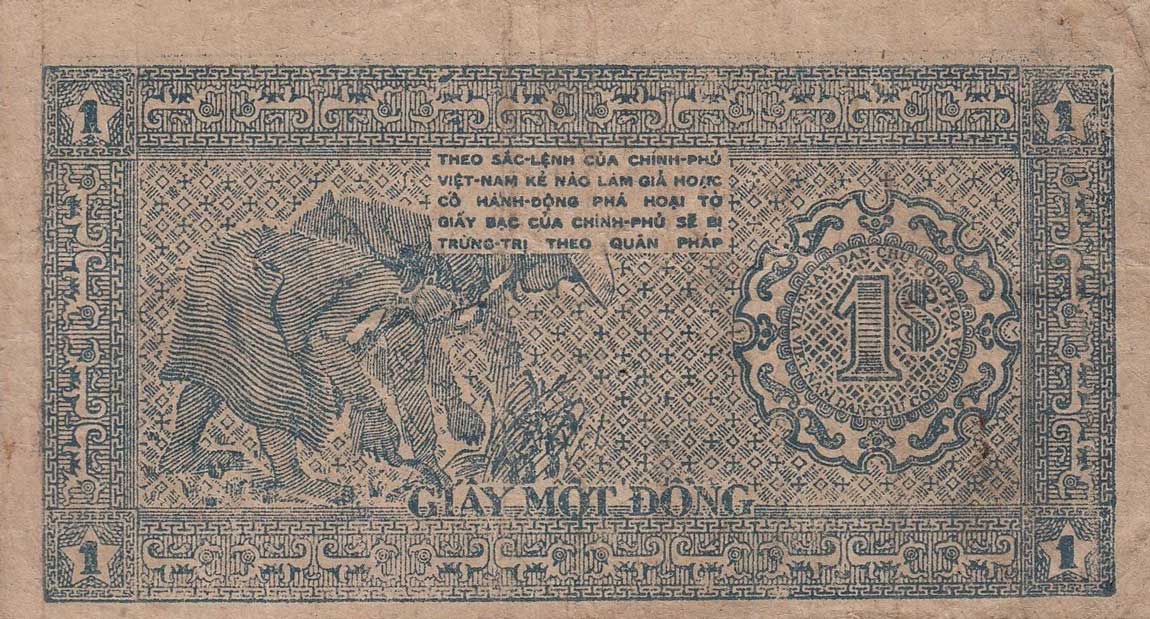 Back of Vietnam p9a: 1 Dong from 1947