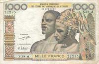 Gallery image for West African States p103Ah: 1000 Francs