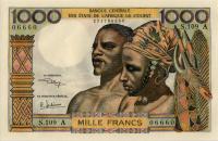 p103Aj from West African States: 1000 Francs from 1959