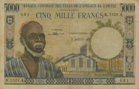 p104Ag from West African States: 5000 Francs from 1961