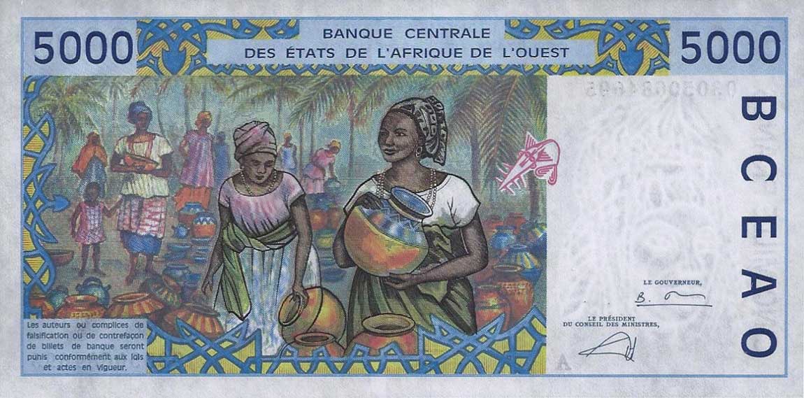 Back of West African States p113Am: 5000 Francs from 2003