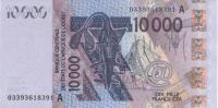 Gallery image for West African States p118Aa: 10000 Francs